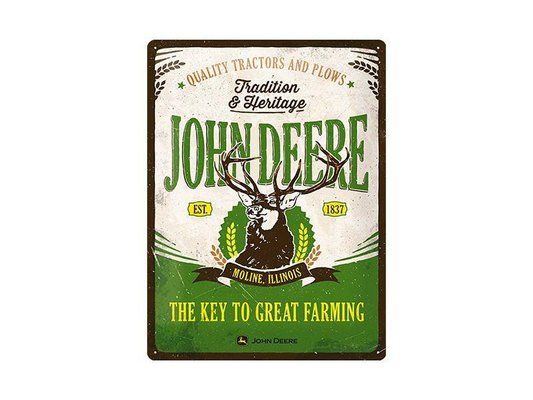 JOUETS - PRODUITS DERIVES - PLAQUE TRADITION & HERITAGE JOHN DEERE