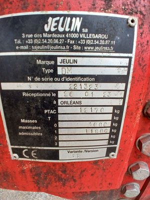 Remorque distributrice Jeulin DMETER22