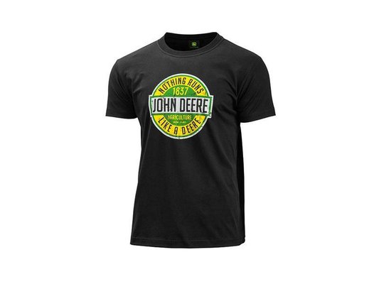 VÊTEMENTS - VETEMENTS DE TRAVAIL - T-SHIRT NOIR NOTHING RUNS LIKE A DEERE TAILLE L