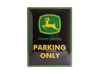 JOUETS - PRODUITS DERIVES - PLAQUE METAL 30X40CM PARKING ONLY JOHN DEERE