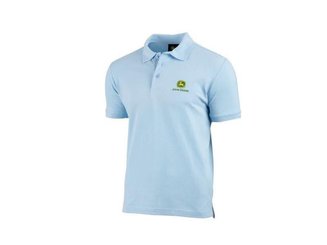 VÊTEMENTS - VETEMENTS DE TRAVAIL - POLO BLEU CLAIR JOHN DEERE TAILLE XL