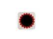 Pièce rouge n 6 ronde Ø 116 mm (x 10)