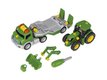 JEU DE CONSTRUCTION TRACTEUR ET TRANSPORTEUR JOHN DEERE