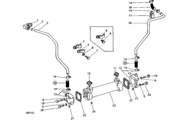 HYDRAULIQUE/TRANSMISSI/ - DIVERS - DURITE D EAU AU METRE MOTEUR CUMMINS