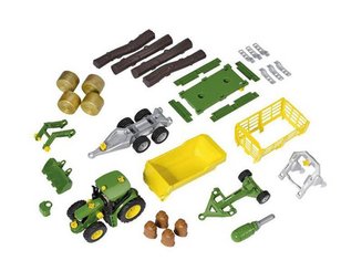 JOUETS - JOUETS - JEU DE CONSTRUCTION TRACTEUR ET REMORQUE JOHN DEERE