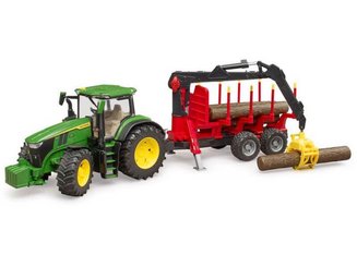 JOUETS - JOUETS - JOUET TRACTEUR JOHN DEERE 7R350 TRAVAIL FORESTIER