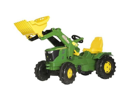 JOUETS - JOUETS - TRACTEUR A PEDALE 6210R AVEC CHARGEUR JOHN DEERE