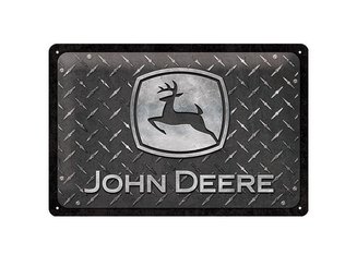 VÊTEMENTS - VETEMENTS - PLAQUE METALLIQUE DIAMOND PLATE 20 X 30 JOHN DEERE
