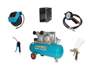 LIBRE SERVICE AGRICOLE - NETTOYEUR/GROUPE/COMPRESS - COMPRESSEUR COMPRESTAR 36 V 200 TRIPHASE + ACCESSOIRES LACME
