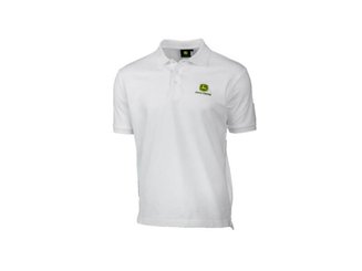 VÊTEMENTS - VETEMENTS DE TRAVAIL - POLO BLANC JOHN DEERE TAILLE XL