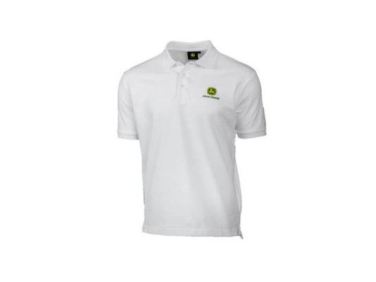 VÊTEMENTS - VETEMENTS DE TRAVAIL - POLO BLANC JOHN DEERE TAILLE XXL