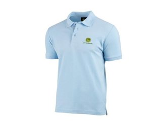 VÊTEMENTS - VETEMENTS DE TRAVAIL - POLO BLEU CLAIR JOHN DEERE TAILLE L