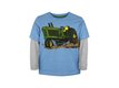 TEE SHIRT BLEU MANCHE LONGUE TRACTEUR