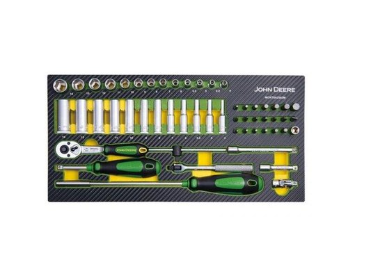 LIBRE SERVICE AGRICOLE - OUTILS KING TONY / JD - JEU DE CLES A DOUILLES 54 PIECES JOHN DEERE