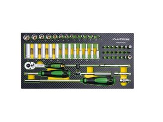 LIBRE SERVICE AGRICOLE - OUTILS KING TONY / JD - JEU DE CLES A DOUILLES 54 PIECES JOHN DEERE