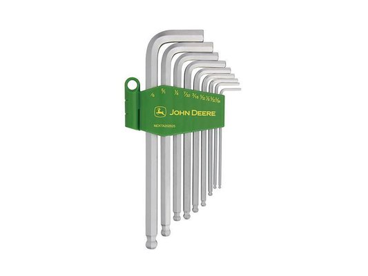 LIBRE SERVICE AGRICOLE - OUTILS KING TONY / JD - 9 PIÈCES JEU DE CLÉS MALES 6 PANS À TÊTE SPHÉRIQUE