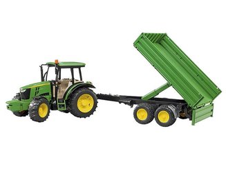 JOUETS - JOUETS - JOUET TRACTEUR JOHN DEERE 5115M AVEC REMORQUE
