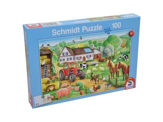 JOUETS - JOUETS - PUZZLE 100 PIECES TRACTEUR A LA FERME