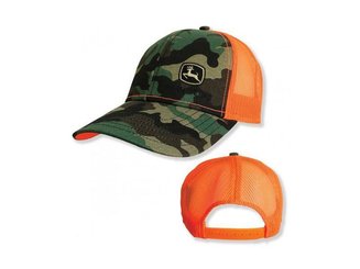 VÊTEMENTS - VETEMENTS DE TRAVAIL - CASQUETTE CAMOUFLAGE/ORANGE JOHN DEERE