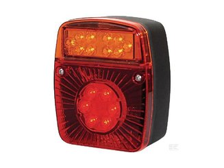 ELECTRICITE / ELECTRONIQU - COMPOSANTS - FEU ARRIÈRE LED CARRÉ UNIVERSEL CÂBLÉ