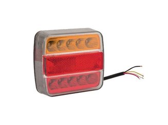 ELECTRICITE / ELECTRONIQU - COMPOSANTS - FEU ARRIÈRE LED CARRÉ UNIVERSEL CÂBLÉ