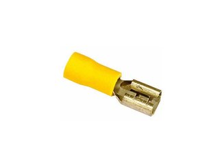 LIBRE SERVICE AGRICOLE - ELECTRICITE LISA - COSSE PLATE JAUNE FEMELLE lg6,4MM BLISTEDE 10 PIECES