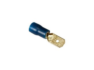 LIBRE SERVICE AGRICOLE - ELECTRICITE LISA - COSSE PLATE BLEUE MALE lg 6,4MM BLISTERDE 10 PIECES