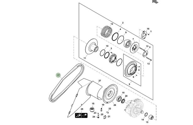 MOISSON - PIECES GRANDES CONSO - COURROIE TRAPEZOIDALE