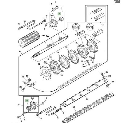 MOISSON - PIECES TECHNIQUES - ROULEMENT NU DE BATT EUR M BATT 9640 966