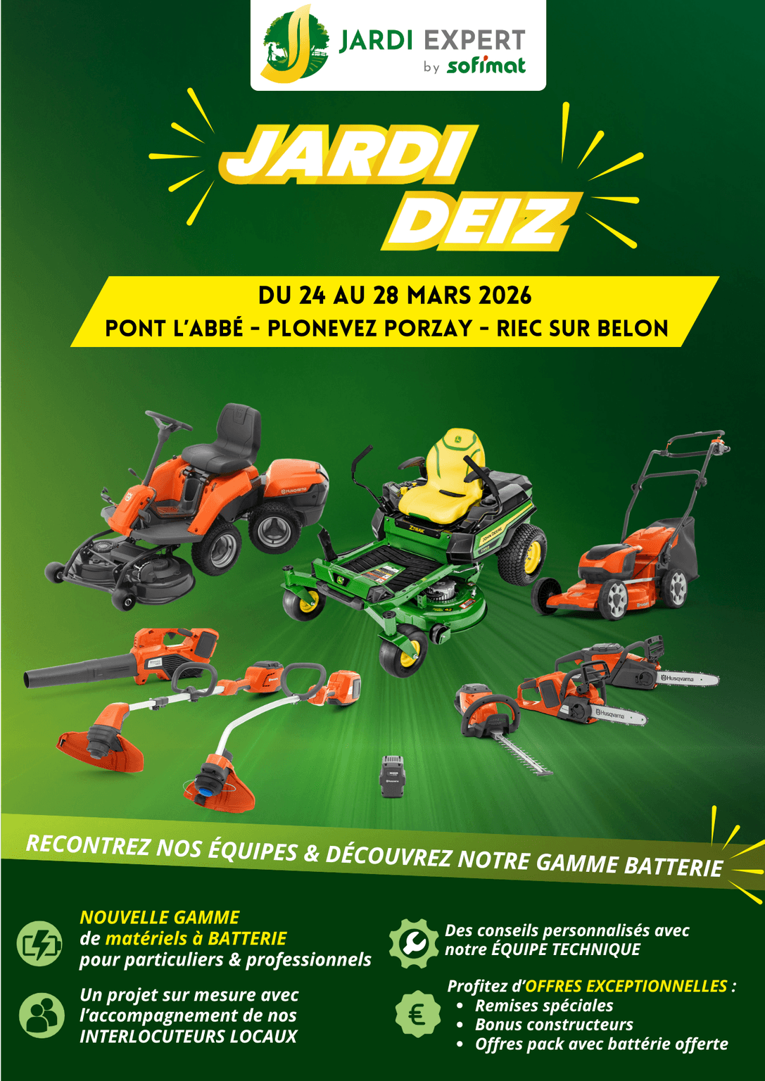 JARDIDEIZ - Du 24 au 28 mars, rendez-vous dans vos magasins 𝗝𝗮𝗿𝗱𝗶 𝗘𝘅𝗽𝗲𝗿𝘁 𝗯𝘆 𝗦𝗼𝗳𝗶𝗺𝗮𝘁 pour des journées exceptionnelles !