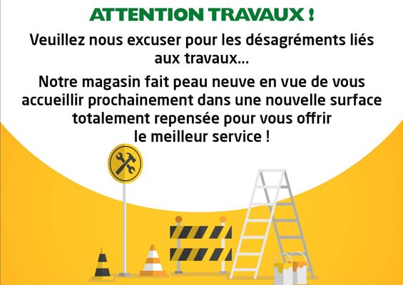 Travaux au magasin de Pencran