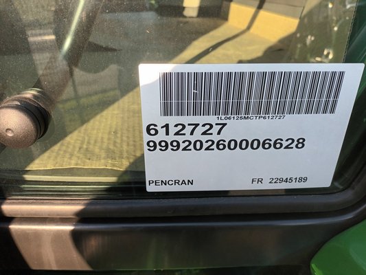 Tracteur agricole John Deere 6M125