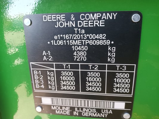 Tracteur agricole John Deere 6M115